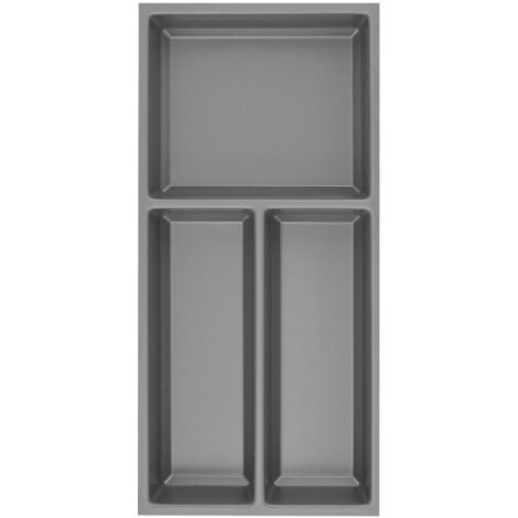 Agoform Besteckeinsatz Sky 550/30 Besteckkasten aus Kunststoff schiefergrau genarbt