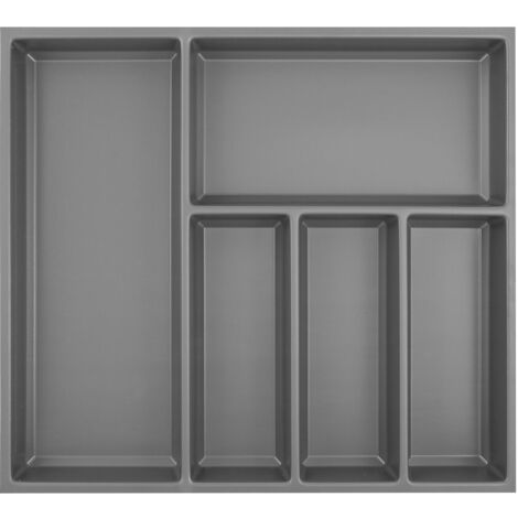 Agoform Besteckeinsatz Sky 550/60 Besteckkasten aus Kunststoff schiefergrau genarbt