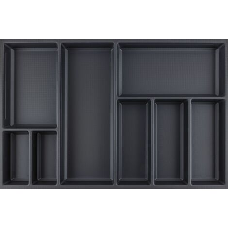 Agoform Besteckeinsatz Sky 550/80 Besteckkasten aus Kunststoff kristall soft touch schwarz