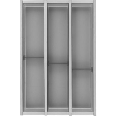 Ninka Besteckkasten für Schubladen Set Cuisio KB 400mm - Besteckorganizer passend zu Merivobox, Kunststoff/Aluminium graphit
