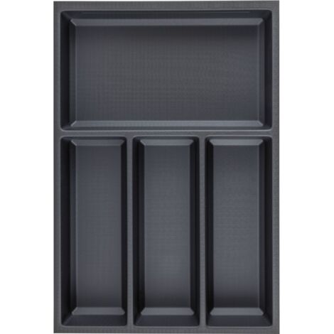 Agoform Besteckeinsatz Sky 550/40 Besteckkasten aus Kunststoff kristall soft touch schwarz