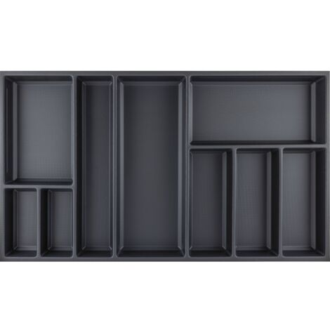 Agoform Besteckeinsatz Sky 550/100 Besteckkasten aus Kunststoff kristall soft touch schwarz
