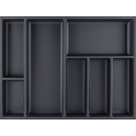 Agoform Besteckeinsatz Sky 550/70 Besteckkasten aus Kunststoff kristall soft touch schwarz