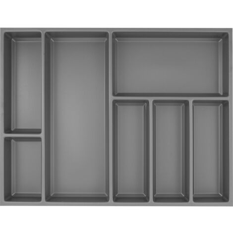 Agoform Besteckeinsatz Sky 550/70 Besteckkasten aus Kunststoff schiefergrau genarbt