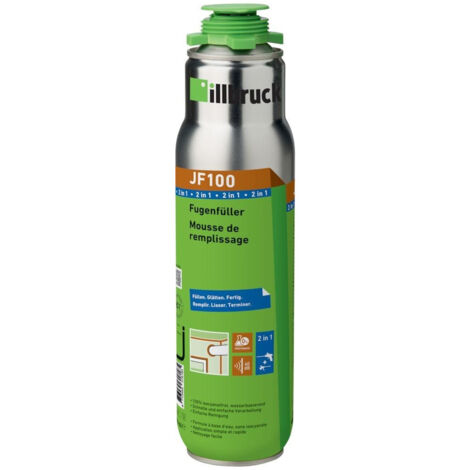 Illbruck JF100 Fugenfüller Dämmschaum zum Sprühen - ideal als Türzargen Montageschaum verwendbar - Montageschaum Fenster für Fugen, weißgrau 700ml
