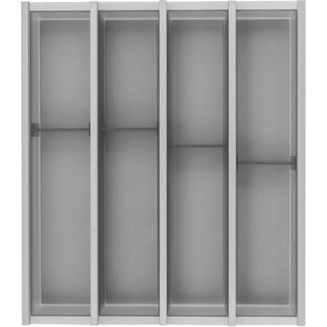 Ninka Besteckkasten für Schubladen Set Cuisio KB 450mm - Besteckorganizer passend zu Merivobox, Kunststoff/Aluminium graphit