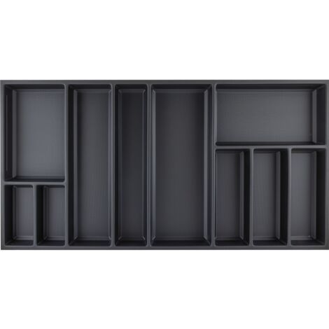 Agoform Besteckeinsatz Sky 550/90 Besteckkasten aus Kunststoff kristall soft touch schwarz