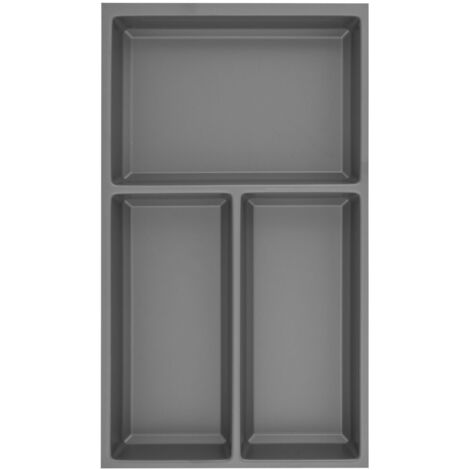 Agoform Besteckeinsatz Sky 550/35 Besteckkasten aus Kunststoff schiefergrau genarbt