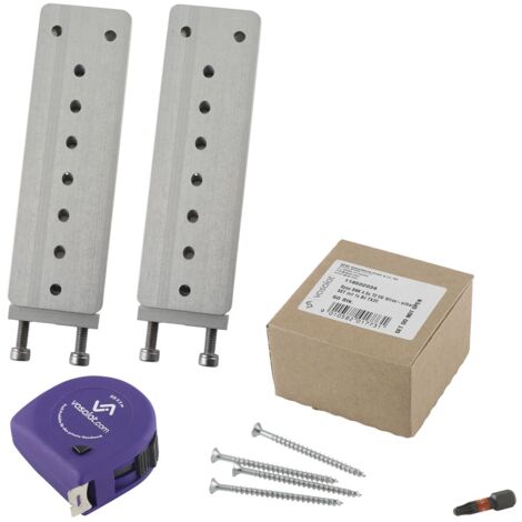 vasalat HVP Verbinder mit Aushubsicherung 40x130x12mm - 2x Holzverbinder unsichtbar - ideal als Balkenverbinder inklusive 50x Spaxschrauben T-Star plus & 1x Bit TX20 (1/5)