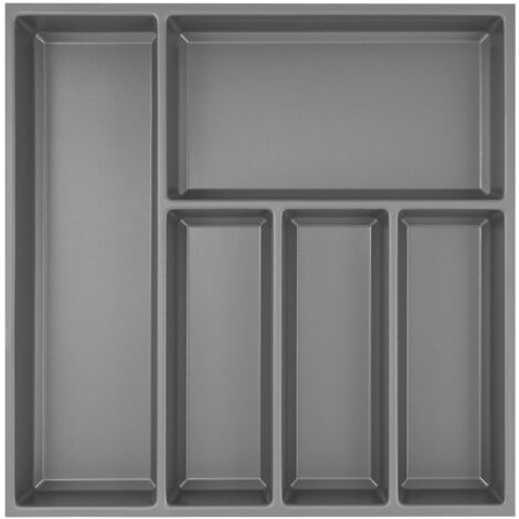 Agoform Besteckeinsatz Sky 550/55 Besteckkasten aus Kunststoff schiefergrau genarbt