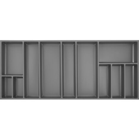 Agoform Besteckeinsatz Sky 550/120 Besteckkasten aus Kunststoff schiefergrau genarbt