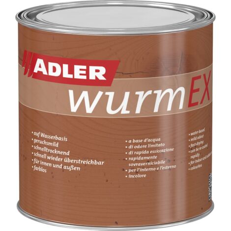 Adler Wurm Ex Holzschutzmittel ideal zum Holzschutz vor Schädlingen farblos 2,5l