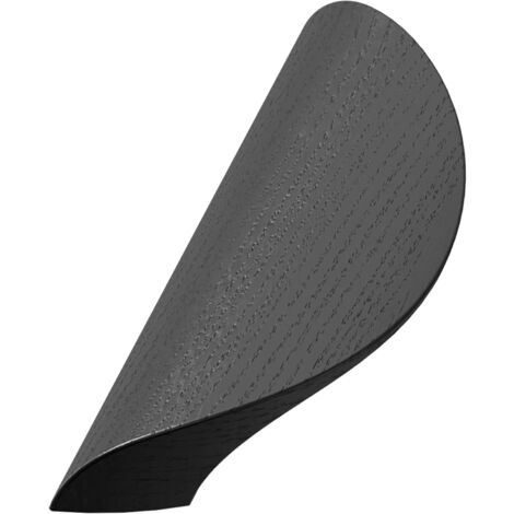 Griff Archive LA 64mm, Holzgriff robuster Möbelgriff Breite 106,5mm, Esche schwarz gebeizt