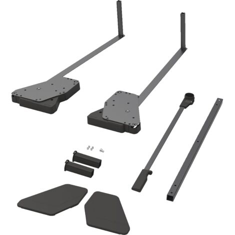 Kesseböhmer Kleiderlift Conero für Korpusbreite 625-808mm - Kleiderstange ausziehbar, Tragkraft 12kg, Stahl/Kunststoff schwarz