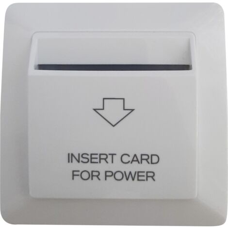 Marchesi Hotel Kartenschalter RFID Leser Mifare Up zur Steuerung von Licht, Wechselstrom, Strom und Heizung, Kunststoff weiß 230V AC