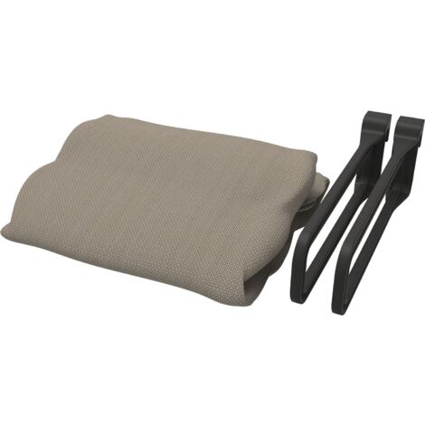 Kesseböhmer Conero Wäschesack mit 2 Bügel schmal passend zum Schrankauszug - Kleiderschrankorganizer B 300mm, Stoff/Kunststoff beige/schwarz