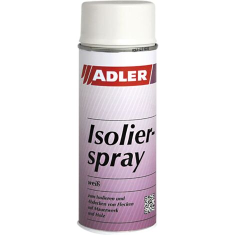 Adler Isolierspray - effektiver Grundierspray ideal zum Isolieren und Abdecken von Nikotin und Wasserflecken, weiß 400ml