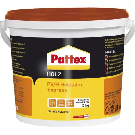 PATTEX PV/H Express Holzleim D2, gebrauchsfertig, schnell abbindend  5kg