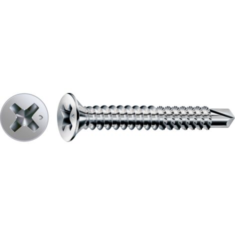 Spax FEX-A Fensterbohrschraube 3,9 x 19 mm Senkkopf Kreuzschlitz H Grobgewinde Bohrspitze Titan Silber A3J 1000 Stk
