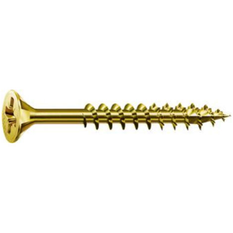 Spax Universalschraube 4 x 40 mm Senkkopf Kreuzschlitz Z Teilgewinde 4CUT YELLOX A2L 1000 Stk