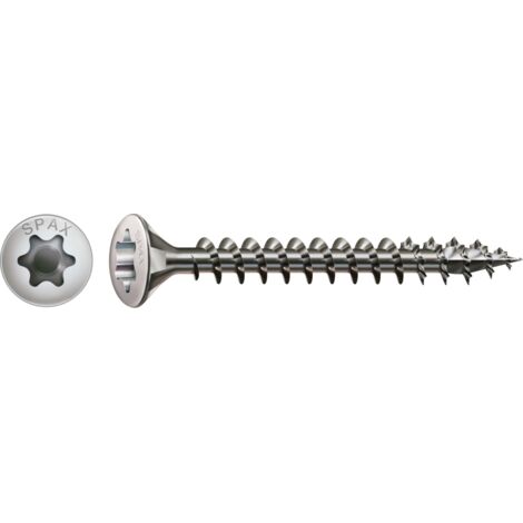 SPAX Edelstahlschraube, 4,5 x 50 mm, 200 Stück, Vollgewinde, Linsensenkkopf, T-STAR plus T20, 4CUT - 0627000450503 (1/5)