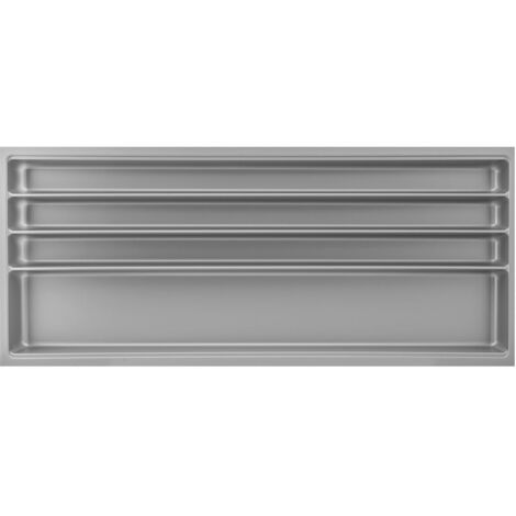 Agoform Besteckeinsatz Scoop II 474x1116x59mm, Besteckkasten Kunststoff silber