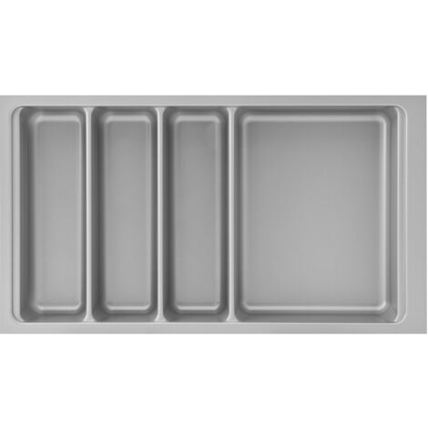 Agoform Besteckeinsatz Scoop II Set 474x266x59mm, mit Trenner Kunststoff silber