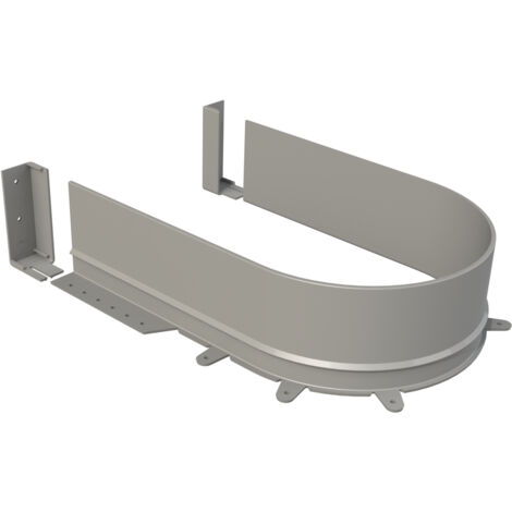 Volpato Schubladen Syphon Ausschnit flex - Bodenstärke 19mm, Kunststoff grau