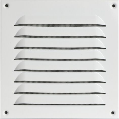 UPMANN Wetterschutzgitter aufschraubbar eckig 200x200 mm Alu weiß