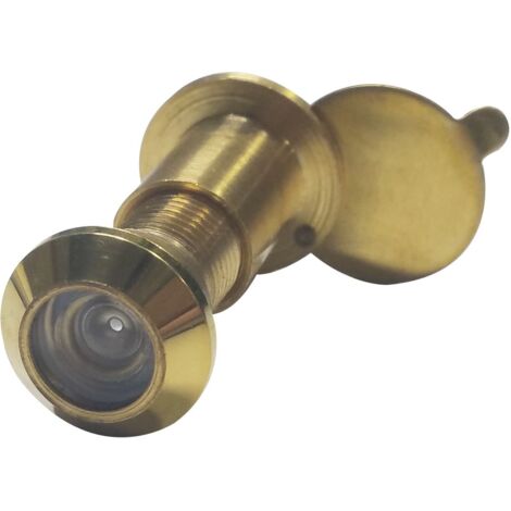 Türgucker ø 12 mm, Weitwinkel 170°, TS 35-55 mm, Messing poliert