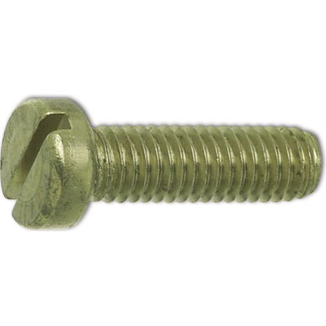 ISO1207 M 4x 8 Messing blank Zylinderschraube mit Schlitz (DIN84A) (1/4)