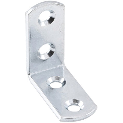 Hilber Winkel Winkelverbinder, L 70x70 mm, B 16 mm, 90 Grad, verzinkt, Verbindungswinkel für Holz, Möbel, und Metall, Befestigungswinkel