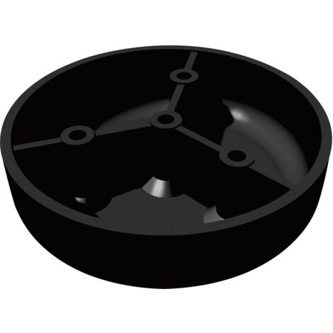 Möbelgleiter starr-4 Schraublöcher ø 80 mm, Höhe 22 mm, Kunststoff schwarz (1/5)