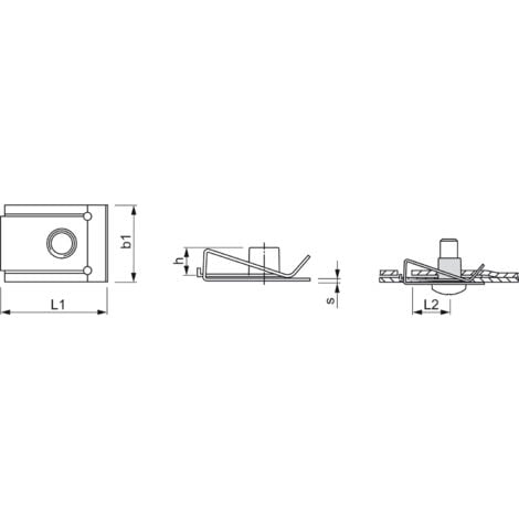 100 Stück Blechmuttern Set - Edelstahl M4 M5 M6 M8