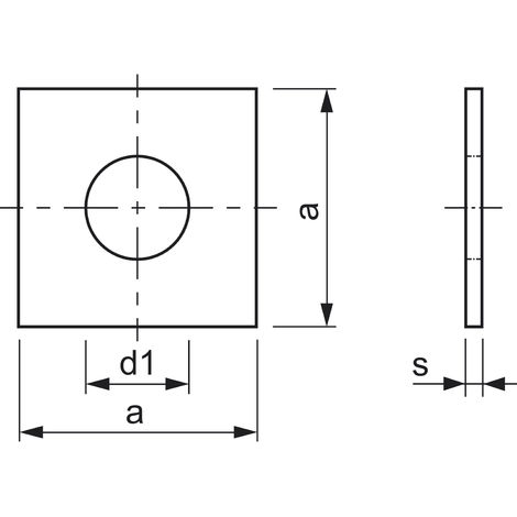 Vierkantscheiben viereckige Unterlegscheiben M10 für Holzkonstruktionen  verzinkt
