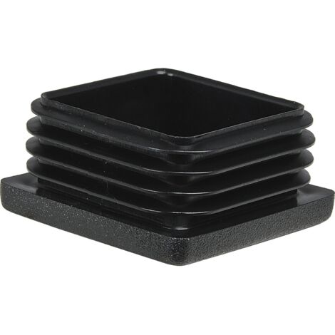 Lamellenstopfen rechteckig 40x40 mm Wandstärke 1 - 3 mm Kunststoff schwarz