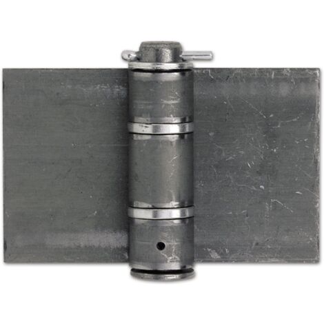 Anschweißband (Torband) schwer 180 x 180 x 5 mm für Stahltore Stahl blank