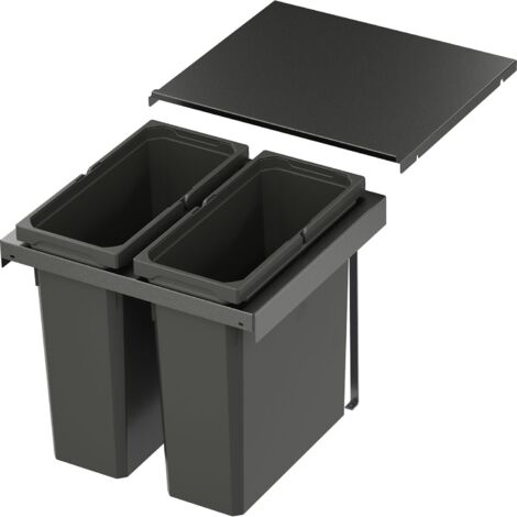 VS ENVI Flex Pro Abfalltrennsystem KB 450 mm 2 x 21 Liter Lava