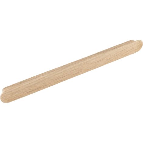 Griff Tuba LA 256mm, Holzgriff robuster Möbelgriff Breite 284mm, Eiche roh