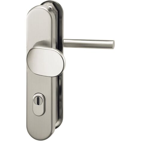 Grundmann Sicherheits Wechselgarnitur 2552 L-Form mit Kernziehschutz, für 8,5mm Vierkantstift, RC2, Edelstahl matt