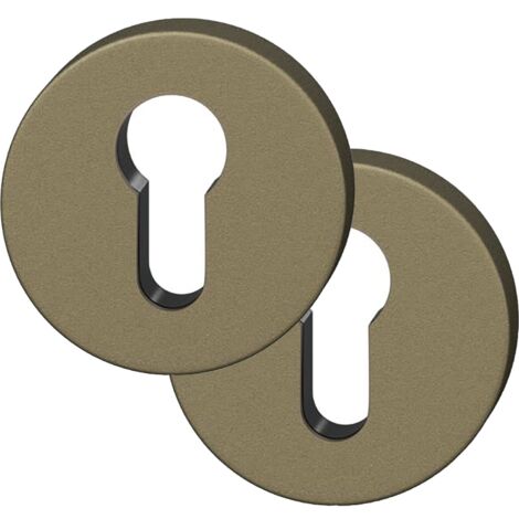 FSB Rosette PZ rund - Zylinderrosette 12173500010 - Lochung PZ, Aluminium mittelbronze - 1 Paar