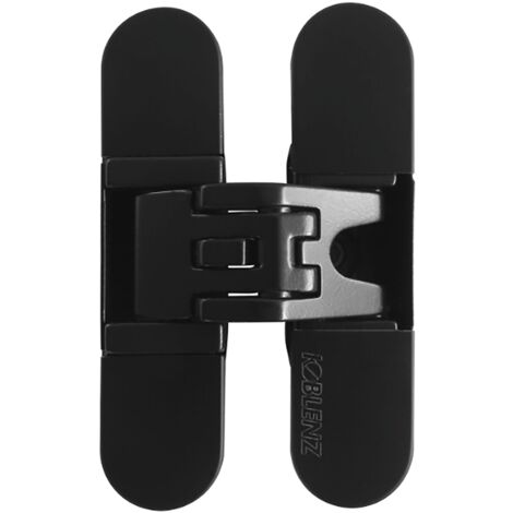 Krona Koblenz Einlassscharnier K6200, universal Türband, Zamak schwarz (1/5)