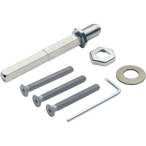 Hoppe Befestigungsset mit Schnellstift passend zur Sicherheits-Wechselgarnitur Türstärke 57-67mm