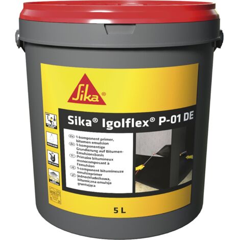 Sika Bitumen Voranstrich Igolflex P-01 DE, Grundierung für Bitumendickbeschichtung, lösemittelfrei, 5 Liter