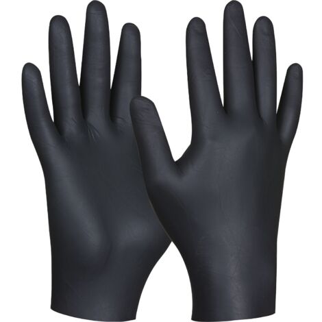 Gebol Einweghandschuhe Black Nitril eco S - Schwarz, ungepudert, latexfrei, 100 Stück, lebensmittelecht