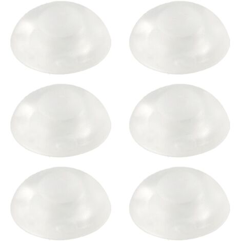 vasalat Wandtürstopper Set - Türpuffer 32mm, Höhe 12mm - Türstopper selbstklebend ideal zum Schutz von Wand & Tür, transparent - 6 Stück (1/3)