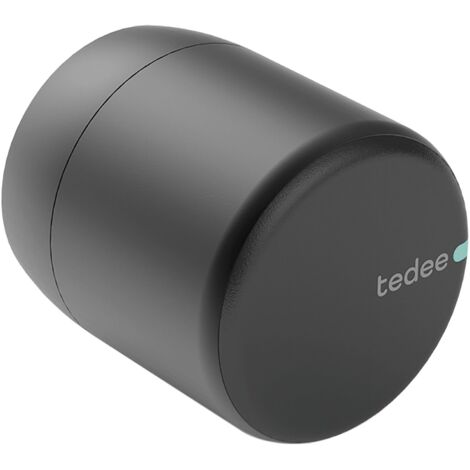 Tedee Pro Zutrittskontrollsystem Smarter Türknauf via Smartphone, Smartwatch oder Sprachbefehl zu Öffnen - mit Zugangsberechtigung für Gäste, Aluminium schwarz