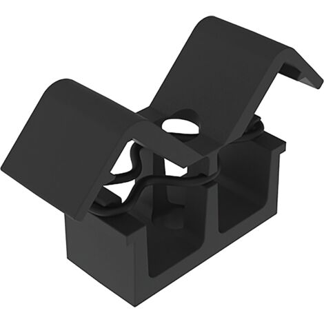 Fath Clip Kabelbinder mit 2 Kammern passend zu Item System Aluprofil Nut 8 Kunststoff PA schwarz - 10 Stück (1/5)