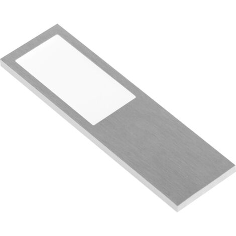 L&S Led Unterbauleuchte Six Big 4000K neutralweiß Edelstahl Effekt - Einzelleuchte, 260 Lumen, 24V, Aluminium, flaches Gehäuse - moderne -Beleuchtung für Möbel und Küche