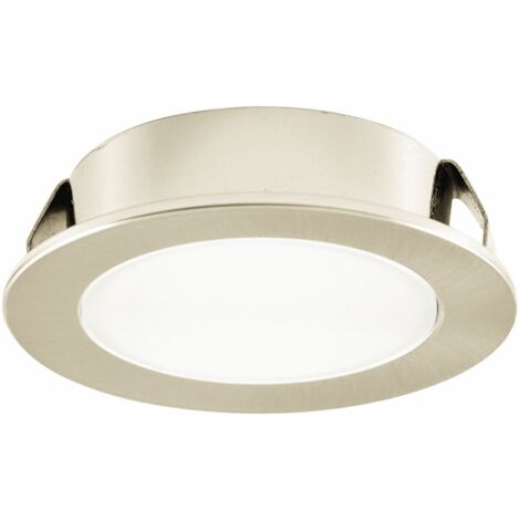 L&S Nube 35 DualColor LED-Strahler vernickelt matt - Flacher Einbaustrahler, 1,8W, 90 Lumen, DualColor 3000K/4000K, dimmbar, inkl. Adapterkabel, Metall (1/5)